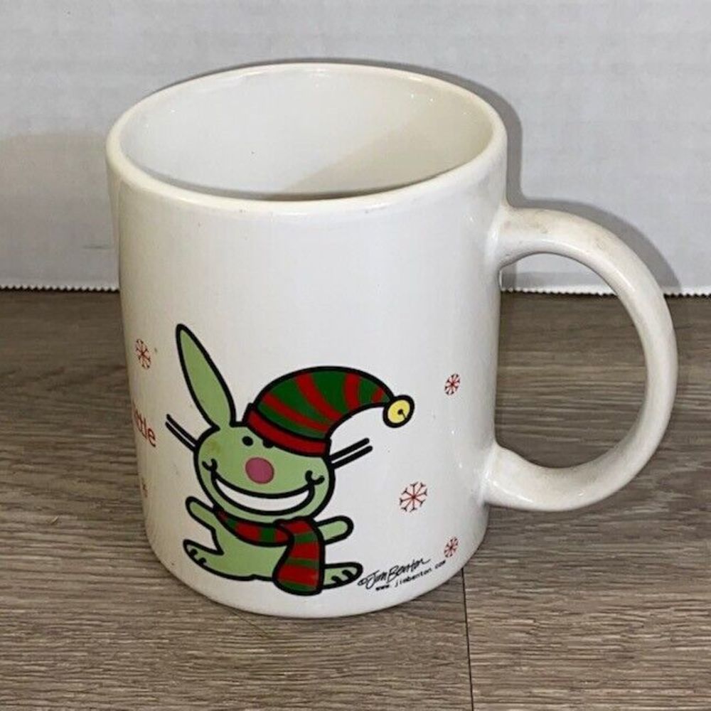 Jim Benton Happy Bunny "Ok Maybe I Am Elf Centered" Christmas Mug